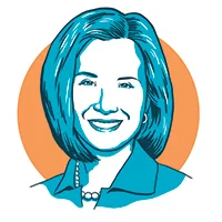 Karen Huang headshot line drawing