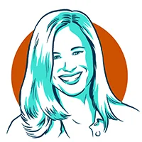 Liz Bentley headshot line drawing