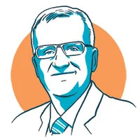 Jonathan Dahl headshot line drawing